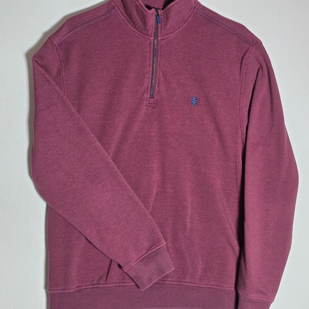 IZOD Advantage Performance Men's M Quarter Zip Fleece Pullover Stretch Maroon